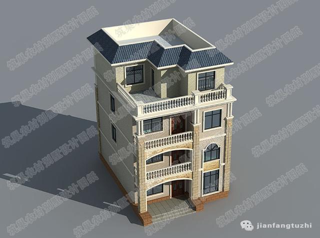 三層半四層農(nóng)村別墅全套設(shè)計圖，造價低又適用