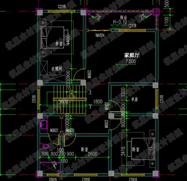 三層半四層農(nóng)村別墅全套設(shè)計圖，造價低又適用