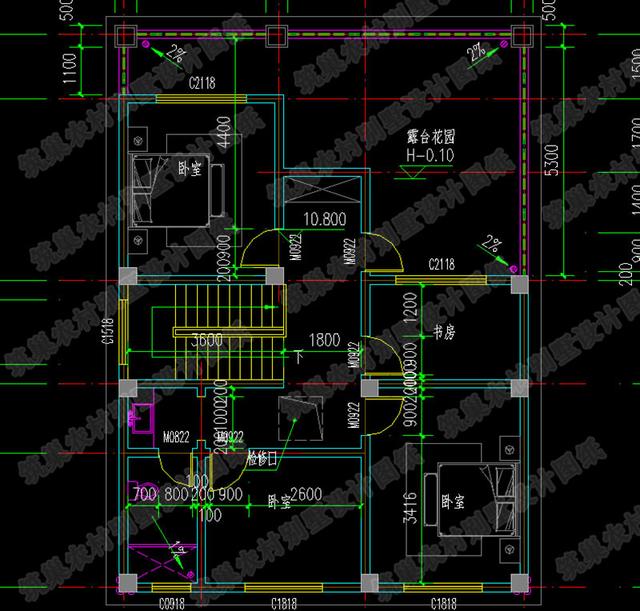 三層半四層農(nóng)村別墅全套設(shè)計圖，造價低又適用