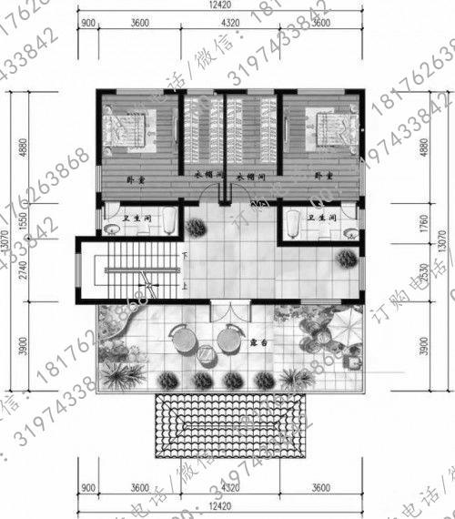占地160平方米帶挑空客廳三層簡歐農村自建房設計圖，布局流暢，居住舒適度高