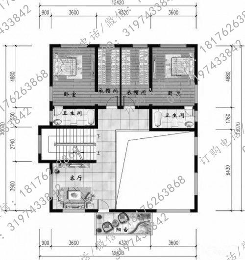 占地160平方米帶挑空客廳三層簡歐農村自建房設計圖，布局流暢，居住舒適度高