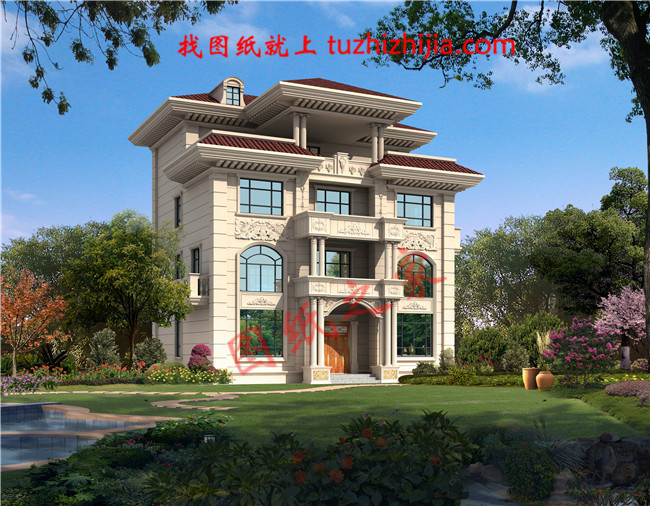 農(nóng)村三間四層樓房設(shè)計圖，農(nóng)村輕奢型四層別墅