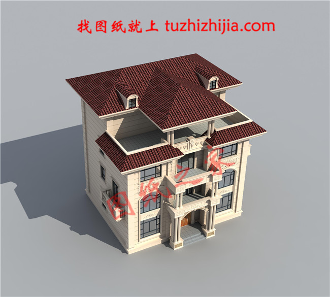 農(nóng)村三間四層樓房設(shè)計圖，農(nóng)村輕奢型四層別墅