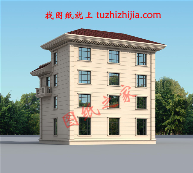 農(nóng)村三間四層樓房設(shè)計圖，農(nóng)村輕奢型四層別墅