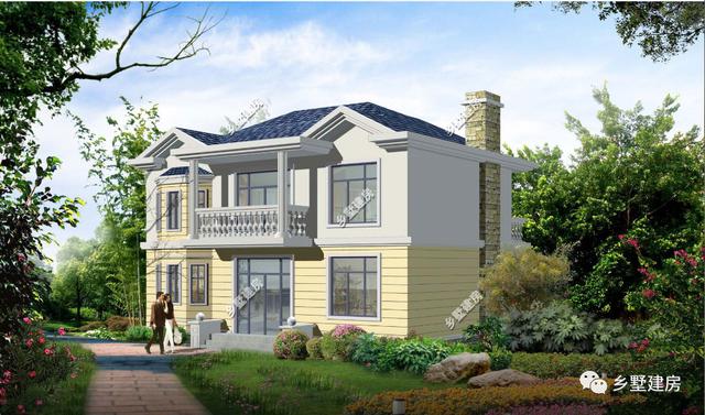 二層農(nóng)村自建別墅圖，造價(jià)低，不落俗套，樣式美觀，過美好的日子！