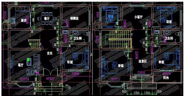 6套漂亮農(nóng)村別墅戶型圖，進深都為10米，各有特點，一起來看看。
