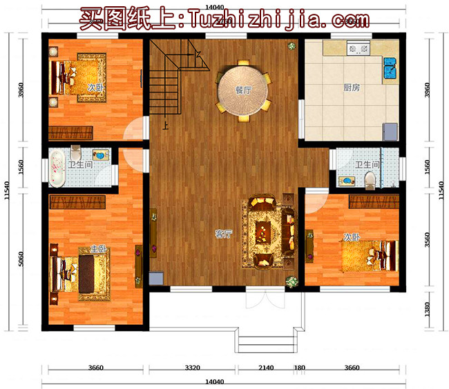 3款農(nóng)村自建房設(shè)計圖，一層戶型照樣漂亮