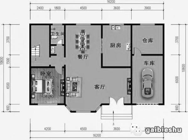 2款三層農(nóng)村別墅戶型設(shè)計(jì)圖，帶車庫，造價(jià)50萬左右