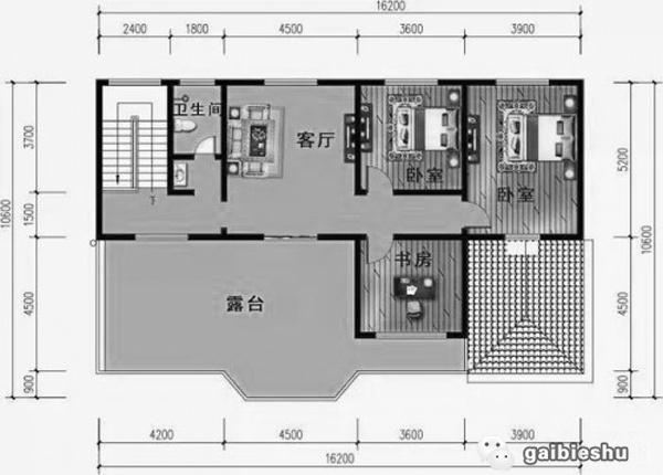 2款三層農(nóng)村別墅戶型設(shè)計(jì)圖，帶車庫，造價(jià)50萬左右