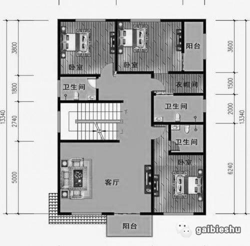 2款三層農(nóng)村別墅戶型設(shè)計(jì)圖，帶車庫，造價(jià)50萬左右