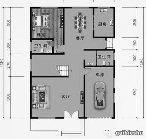 2款三層農(nóng)村別墅戶型設(shè)計(jì)圖，帶車庫，造價(jià)50萬左右