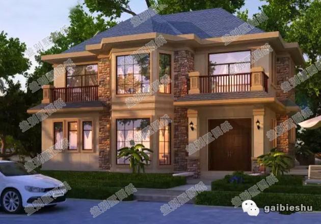 二層帶挑空客廳+豪華主臥農(nóng)村自建房設(shè)計圖，豪華大氣，造價20萬