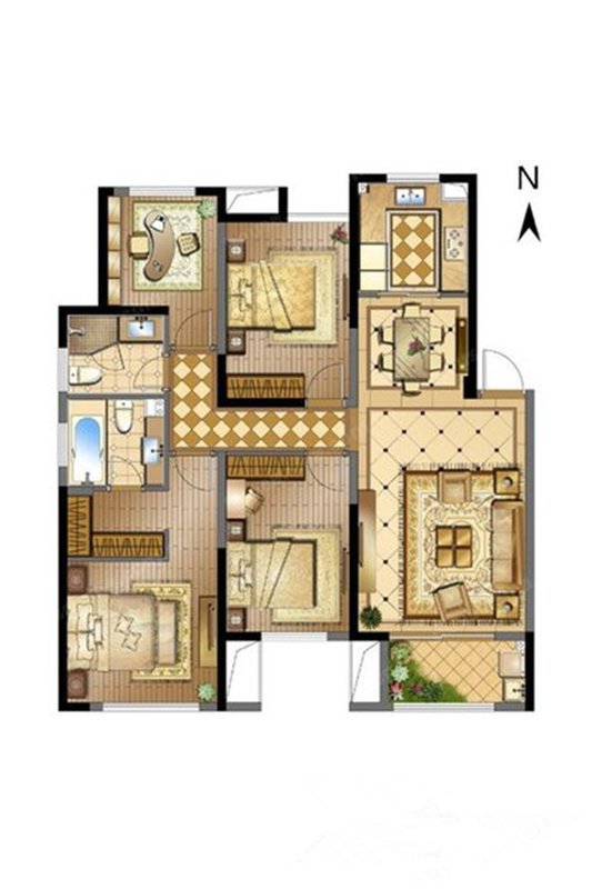 120平米的房子裝修成歐美風(fēng)情的風(fēng)格，受到大家的熱烈追捧