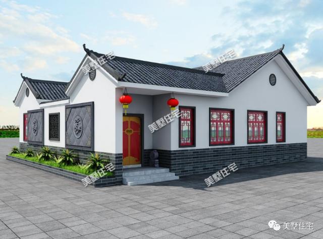 最美一層中式合院設(shè)計(jì)圖，價(jià)格低風(fēng)景好，建房就該這樣建