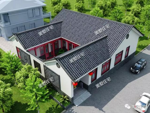 最美一層中式合院設(shè)計(jì)圖，價(jià)格低風(fēng)景好，建房就該這樣建