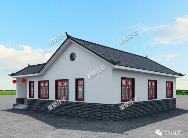 最美一層中式合院設(shè)計(jì)圖，價(jià)格低風(fēng)景好，建房就該這樣建