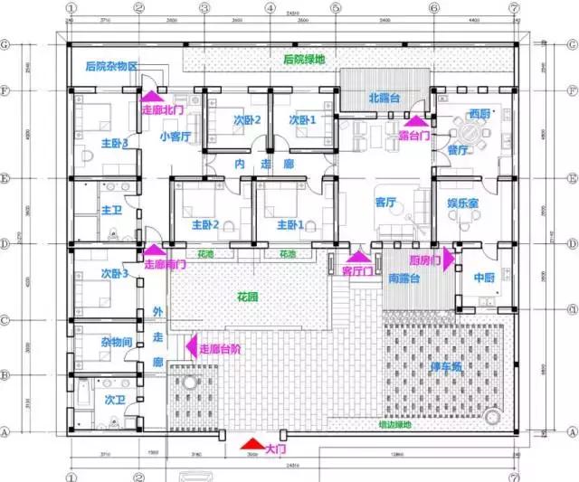 80后小伙為北京岳父定專門(mén)制的一層別墅設(shè)計(jì)圖，面積五百平建出了豪宅的氣勢(shì)！