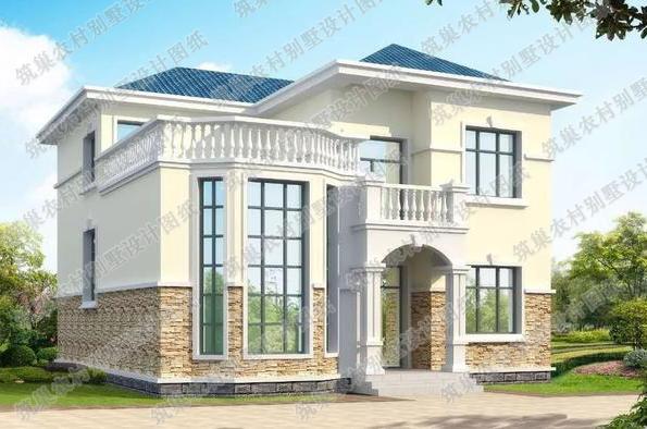 農(nóng)村二層別墅設(shè)計圖：20萬2廳5臥11×12帶挑空客廳，現(xiàn)在年輕人都喜歡的設(shè)計方式