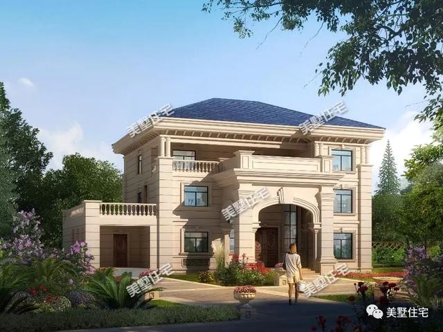 三層奢華歐式別墅設(shè)計(jì)圖，這樣才能算得上是配得上身份的住宅