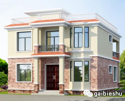 10×11農(nóng)村二層平屋頂自建房20萬2廳4臥全套設(shè)計施工圖，簡單易建