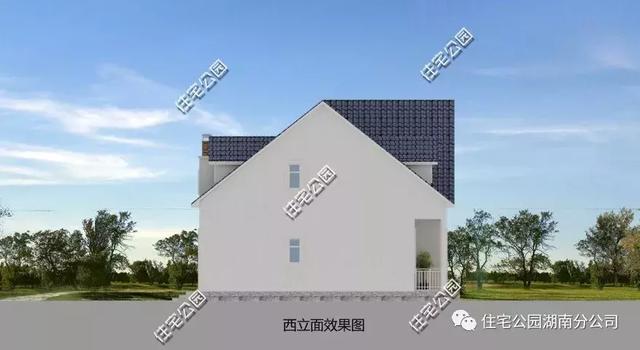 帶閣樓別墅設計圖，造型簡約布局舒適，適合農(nóng)村養(yǎng)老