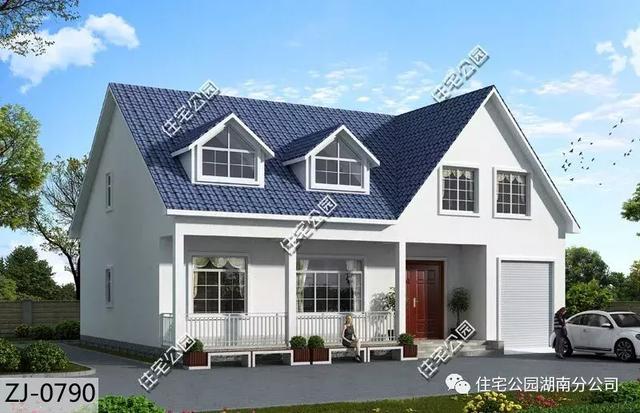 帶閣樓別墅設計圖，造型簡約布局舒適，適合農(nóng)村養(yǎng)老