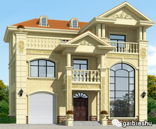 13×11米37萬(wàn)2廳6臥三層別墅設(shè)計(jì)圖，車庫(kù)+挑空客廳+落地窗+茶室，屬簡(jiǎn)歐輕奢戶型