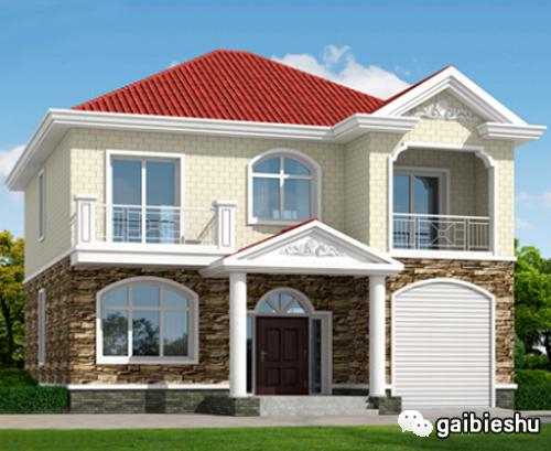 12×12米25萬(wàn)2廳5臥 帶車庫(kù)二層簡(jiǎn)單美觀自建房全套設(shè)計(jì)圖，簡(jiǎn)歐風(fēng)格大氣高貴