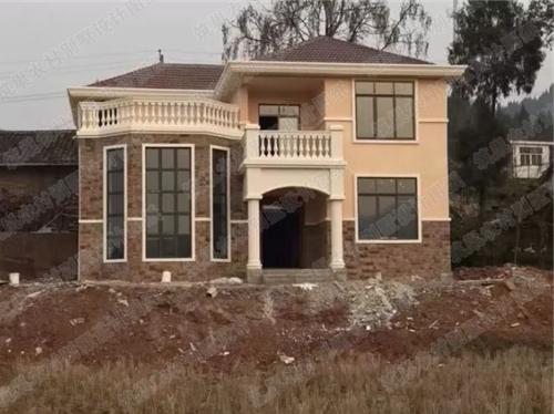 農(nóng)村二層別墅圖，20萬133㎡2廳5臥帶挑空客廳落地窗，一起來看看