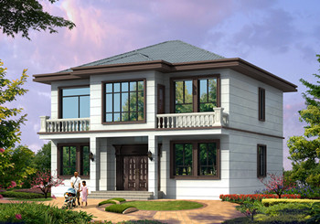 私人二層現(xiàn)代農(nóng)村小洋樓設(shè)計(jì)圖，外觀時尚、靚麗