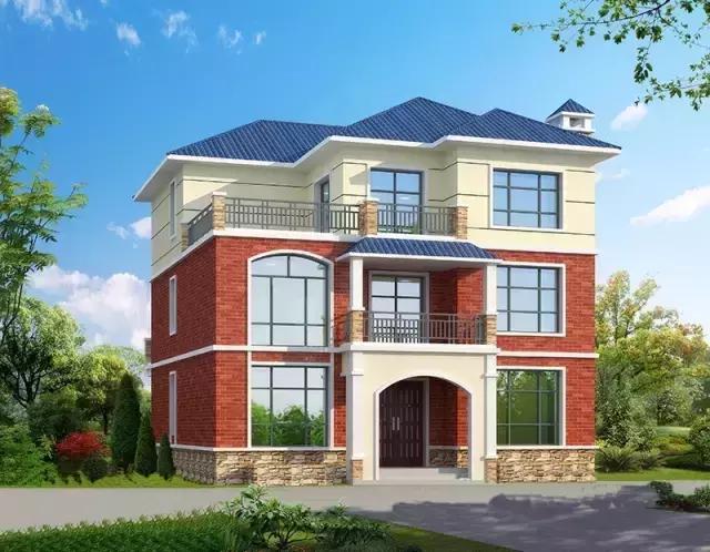 開間12米的自建房別墅設計圖，二套附平面圖隨你選