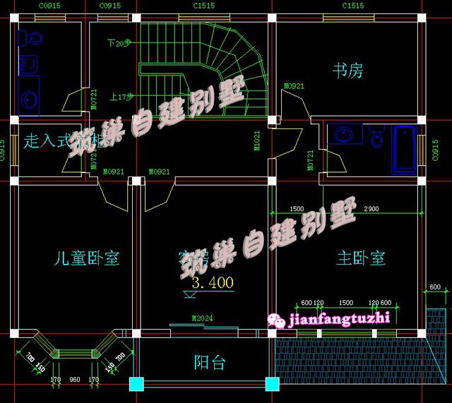 130㎡12x11米帶陽(yáng)臺(tái)簡(jiǎn)潔三層鄉(xiāng)村別墅外觀效果圖，造價(jià)25萬(wàn)