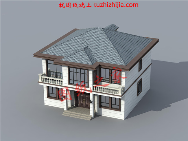 私人二層農(nóng)村小樓設計圖，外觀靚麗，富有現(xiàn)代氣息