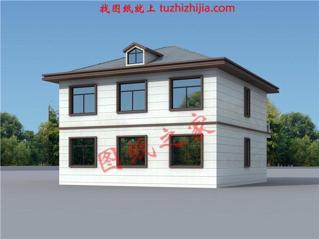 私人二層農(nóng)村小樓設計圖，外觀靚麗，富有現(xiàn)代氣息