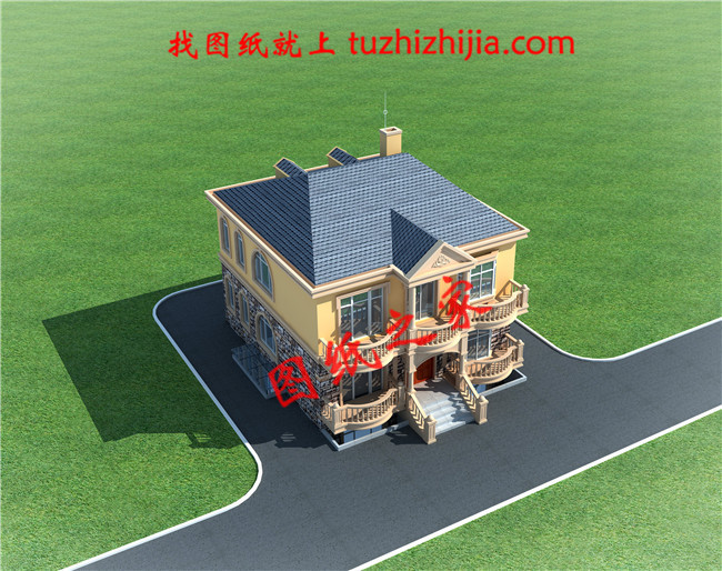 農(nóng)村二層樓建房造型圖及全套施工圖紙，占地110平米左右，帶地下室