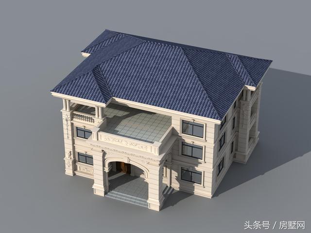 一款精美的歐式風格別墅圖，三層樣式占地120平，漂亮至極！