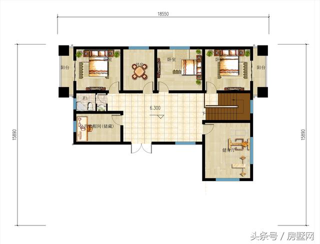 一款精美的歐式風格別墅圖，三層樣式占地120平，漂亮至極！