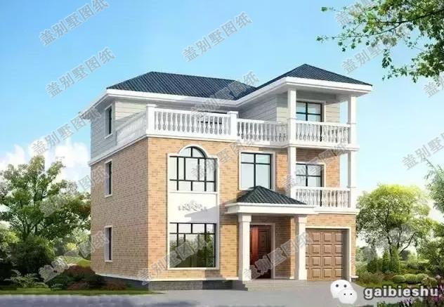 11×12米35萬2廳7臥磚混結(jié)構(gòu)農(nóng)村三層別墅設(shè)計圖