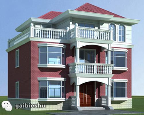 三層農(nóng)村別墅圖紙12×11米35萬3廳6臥帶堂屋+健身房+娛樂室