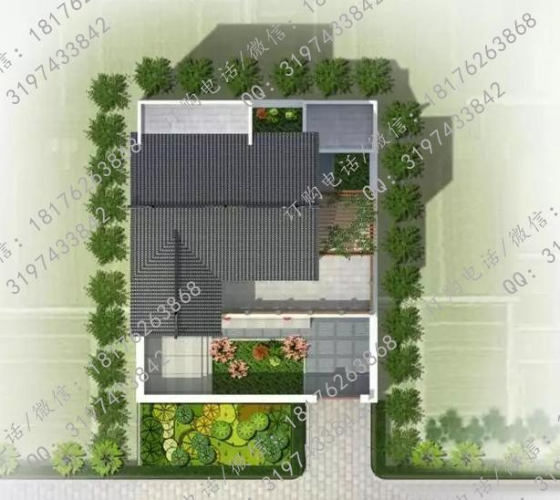 中式二層農(nóng)村小別墅設(shè)計(jì)圖，20萬100㎡2廳5臥帶前后院