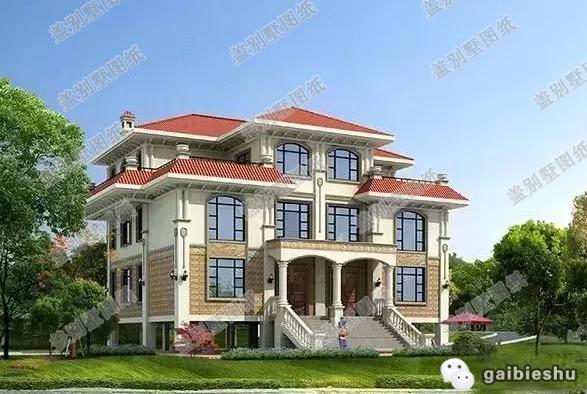 17*13米60萬1廳6臥三層雙拼別墅設(shè)計(jì)圖帶挑空客廳+旋轉(zhuǎn)樓梯，不知是不是你喜歡的戶型設(shè)計(jì)呢？