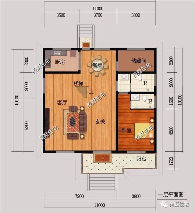 適合農(nóng)村宅基地大小5款別墅戶型圖，每款都不超過120平，外觀大方造價還便宜
