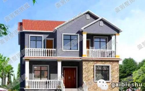 二層農(nóng)村別墅設計圖10*11米1廳5臥，主體造價25萬左右。