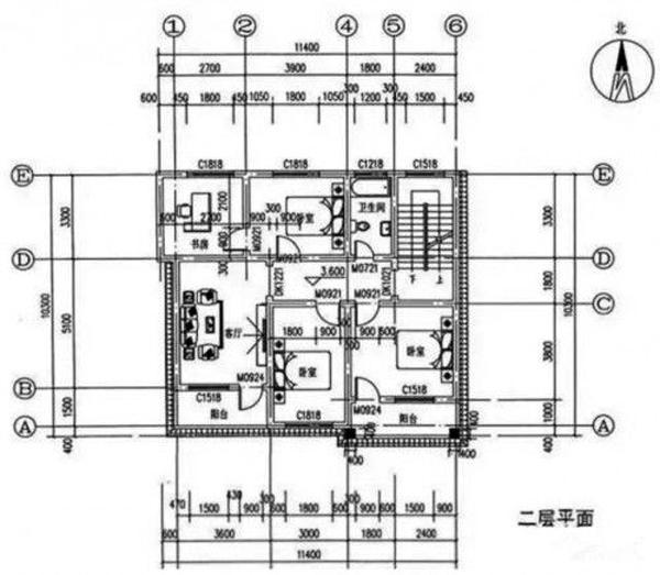 二層農(nóng)村別墅設計圖10*11米1廳5臥，主體造價25萬左右。