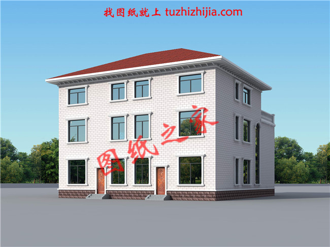 農(nóng)村兄弟雙拼別墅三層，美觀氣派，室內(nèi)布局合理實(shí)用