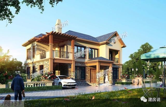 5款二層別墅圖很美很實(shí)惠，看起來(lái)夠洋氣，造價(jià)也不高，建到就是賺到