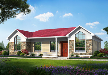 農村蓋房設計大全一層房子的設計圖紙，色調清新靚麗