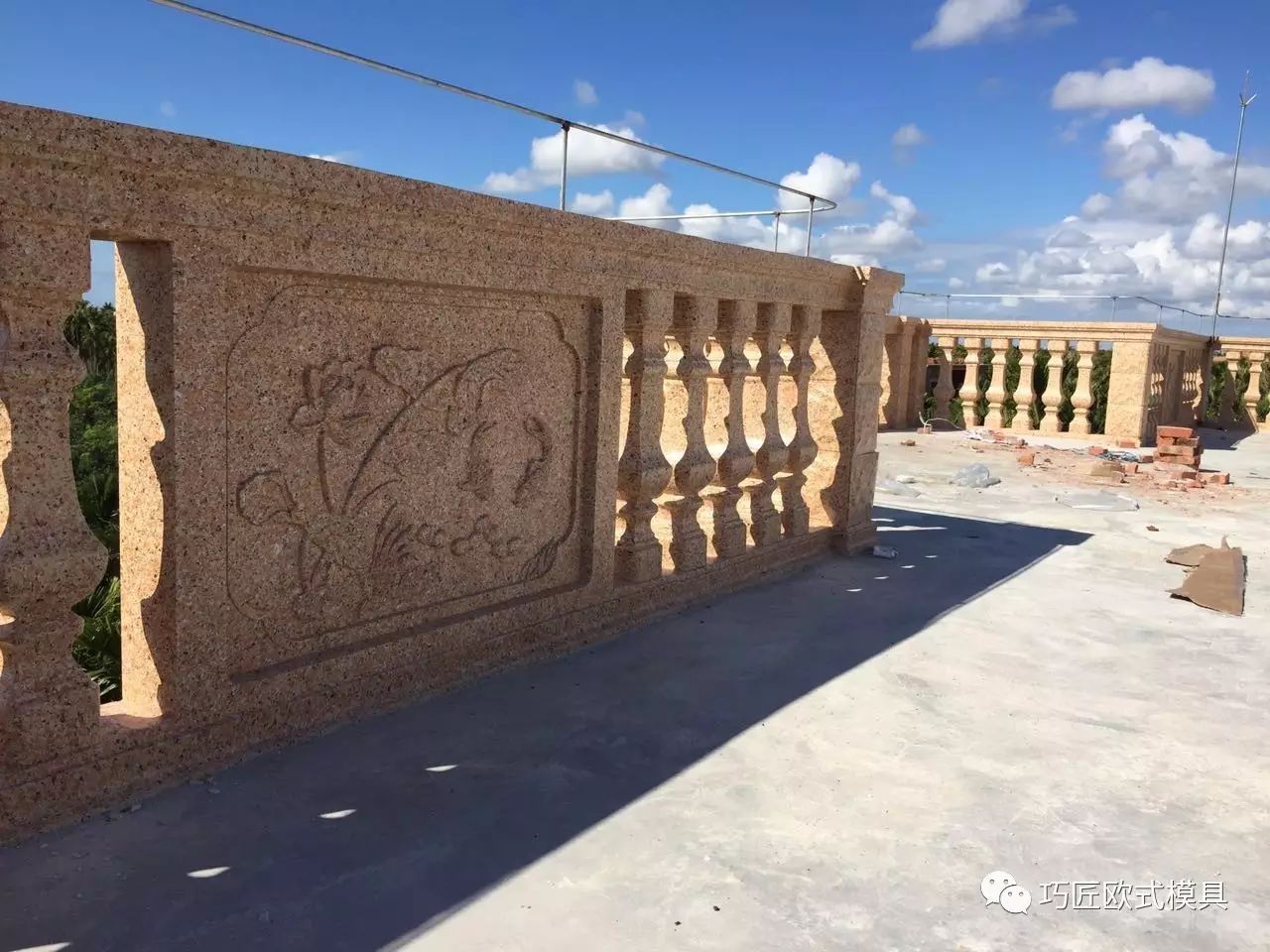 現(xiàn)澆水泥陽臺(tái)護(hù)欄/圍欄模具，ABS工程塑料，附施工案例