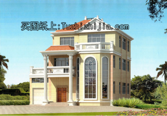 140平左右三層時(shí)尚經(jīng)典農(nóng)村自建房圖帶車庫，主體才25萬