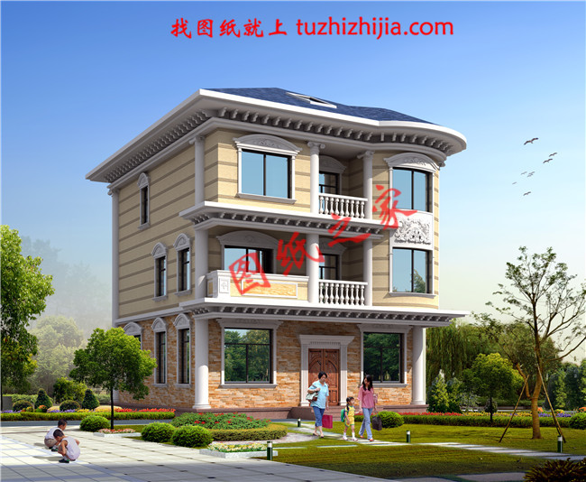 農(nóng)村30萬別墅款式三層，占地面積100平米左右